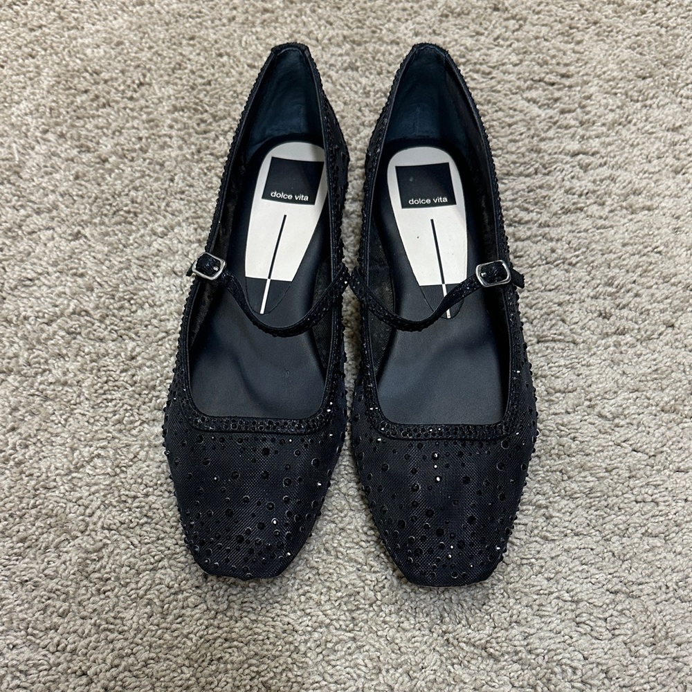 Dolce Vita Black Sequin Flats